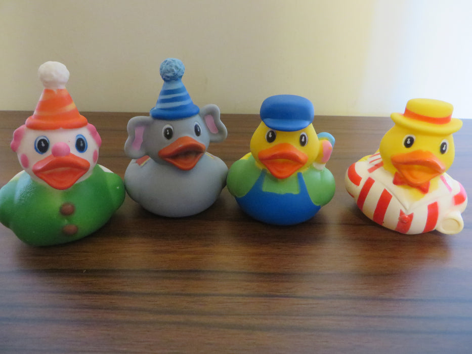 Carnival Rubber ducks - set of 4 carnival rubber duckies